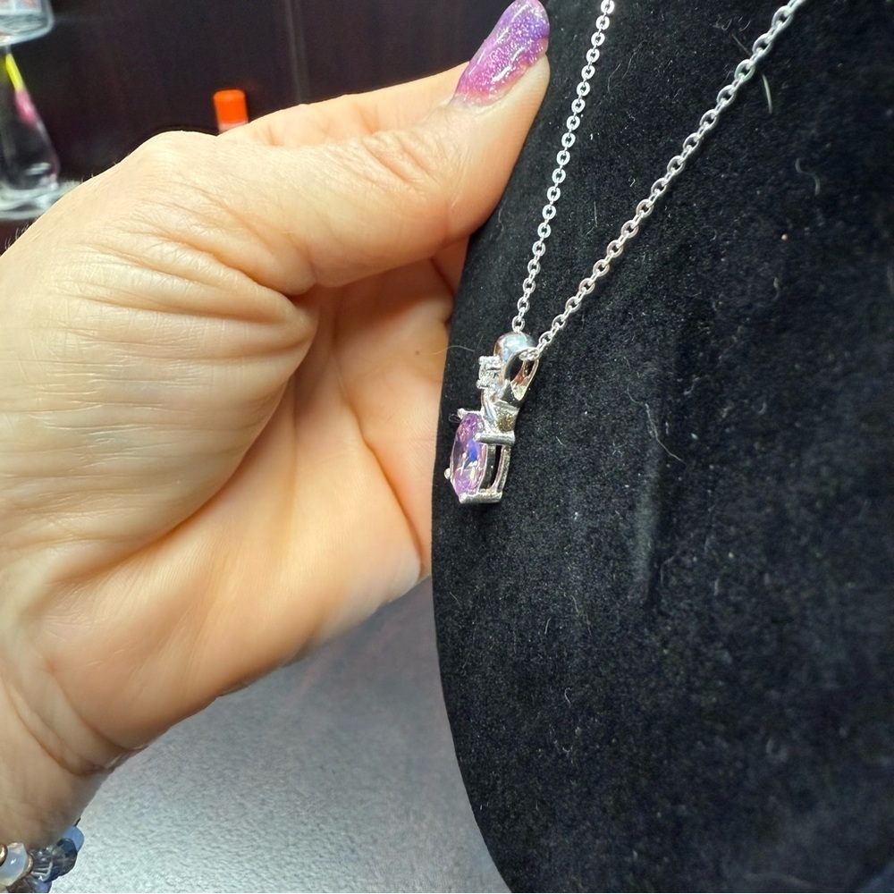 Avon Sterling Silver Sunset CZ Necklace NIB vintage 2004 - Picture 8 of 9